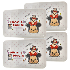 收納王妃 TSUM 迪士尼塑膠收納盒 188 x 122 x 75mm, 粉點米妮, 4個