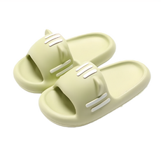 耳朵突突 萌趣貓耳拖鞋，柔軟舒適耐穿，加厚鞋底，居家戶外百搭，多色可選, 綠色