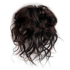 SenseModni 高級真髮波浪頭頂豐盈局部假髮, 1個, 深棕色