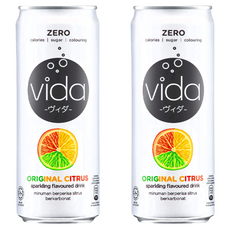 vida DyDo氣泡飲 柑橘味, 325ml, 2罐