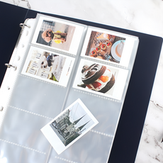 珠友文化 A4活頁名片本, PP烙印封面，4孔鐵夾，內附20張內頁，可收納400張名片, 黑色, 1個