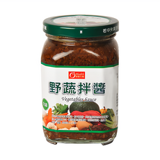 康健生機 野蔬拌醬, 嚴選新鮮本土蔬果, 全素調味料與葡萄籽油, 380g, 1罐