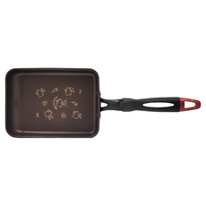 Skater Hello Kitty IH對應平底長方型煎鍋 大紅/牛奶, 18cm, 1個