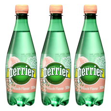 PERRIER 沛綠雅 氣泡天然礦泉水-水蜜桃口味, 500ml, 3瓶