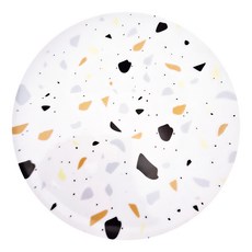 HomelyZakka 北歐ins小清新水磨石紋陶瓷餐具 大圓平盤, 26 x 2.5cm, 1個