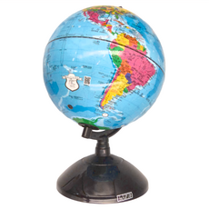 Life 徠福 一次成型地球儀 8吋, 藍色海洋行政塑膠座