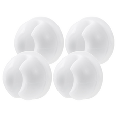 Tamsaa 免打孔吸盤式牙刷架 PVC 塑膠材質, White, 4個