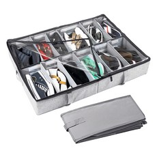 AHOYE 牛津布床底收納鞋盒 12格, 80x60x15cm, p01_05243131, 1個