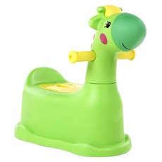 甲克蟲 長頸鹿座便器，加大加厚設計，SGS無毒檢驗合格，安全材質最放心, 綠色