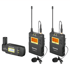 Saramonic楓笛 UwMic9 Kit8 一對二卡農接頭無線麥克風 (RX-XLR9 + TX9) 專業收音, 黑色