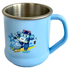 ROBOCAR POLI 波力 不鏽鋼水杯, 藍色, 240ml, 1個
