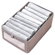 棉麻收納盒 灰色 2個, 大(40 x 28 x 17.5cm), 1組