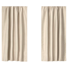 HOLA 和樂家居 PALETTE 仿麻全遮光半腰窗簾, 彌月咖