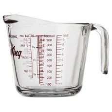 Anchor Hocking 耐熱玻璃量杯, 1L, 1個