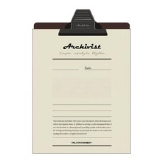 TPL 檔案管理員A4板夾 金屬五金木板 防水合成紙材, 直式, 1個