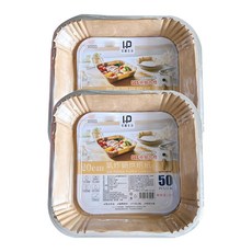 氣炸鍋專用烘焙紙 方型 20cm 50入 原色紙漿 + 矽塗層, 20 x 20 x 5.5cm, 2組