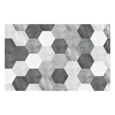 QiMart 獨家設計款珪藻土 六角銀河北歐風 浴室吸水防滑軟地墊, 1個