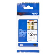 brother 兄弟牌台灣公司貨 一般標籤帶, 白底黑字, 8cm