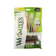 WHIMZEES 唯潔 潔牙骨, 每日潔牙零食, 減少牙菌斑和牙垢, 清新口氣, 獨特形狀有助於清潔牙齒之間, 360g, 1包