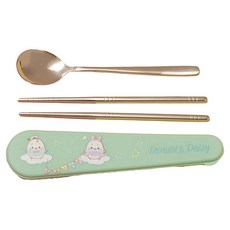 Disney 迪士尼 Ufufy系列 環保隨身餐具組 CA924, 唐老鴨黛西, 湯匙 + 筷子, 1組