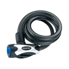 SKORPION 蠍牌 雙色鋼絲鎖, 1個, 黑色 + 透黑色