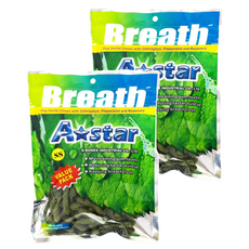 A star 多效雙頭潔牙骨 幫助口腔深度清潔 幫助牙齒和骨骼的發育與生長 維持口腔清新與消化機能, 240g, 2包, 葉綠素