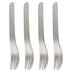 JUST HOME 霧面銀304不鏽鋼點心叉 7291-01A, 銀色, 4個