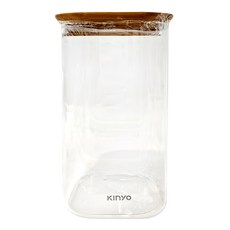 Kinyo 天然竹耐熱玻璃儲物罐 KSC-2150, 1.5L, 1個