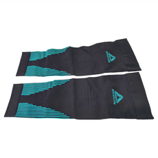 Reebok 針織高彈性跑步壓縮袖套 透氣舒適, L, 黑色, 1雙