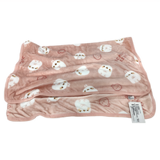 MOLANG 萌浪兔 膝上毯 萌浪滿版 70x100cm 粉色 聚酯纖維 兒童適用