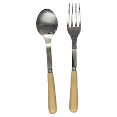 SABRE PARIS 象牙色配餐用叉匙組, POP UNIS 純色 配餐用叉匙組, 象牙色, 1組