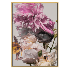 Boluo 菠蘿選畫所 花 風華絕代 木框畫 PS環保樹脂框 油畫布 松木內框, 42 x 59.4cm, 木色