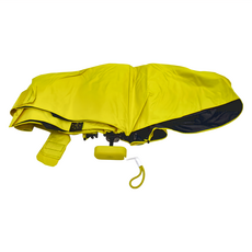 JB Design 六折迷你手動扁傘, 黃色, 單人, 傘面直徑52cm