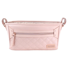 Itzy Ritzy 時尚皮革置物掛袋, 內側夾層可放奶瓶和水杯, 迷霧粉, 36 x 15 x 18cm, 1個