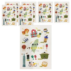 Sunny 三瑩文具 趣台灣燙金明信片 Set 7張, SGC-328G