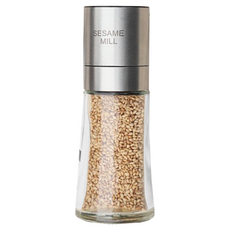 NHB 芝麻研磨罐 不鏽鋼玻璃芝麻研磨器, 70ml, 1個