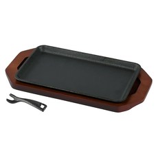 珍珠金屬 方形鑄鐵牛排盤 可進烤箱 IH適用, HB-6110, 1個