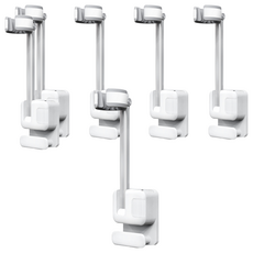 FANCY LIFE 懶人吹風機架, 免釘無痕, 兼容收納, 可調60度, 6個, 質感白