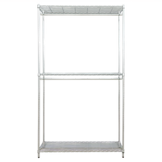 dayneeds 日需百備 荷重型 鎖管 三層雙桿衣櫥, 電鍍