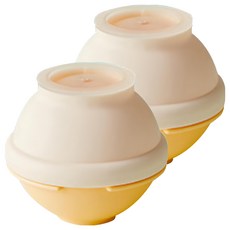 Lestar 百變創意製冰球模具盒 大圓球款, 奶茶白, 2個