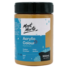 Mont Marte 蒙瑪特 Signature 壓克力顏料, 金色 300mL, 1色