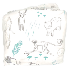 MUSLIN TREE 棉布樹 北歐純棉新生兒床包 - 森林動物, 140 x 70 x 15cm, 1件
