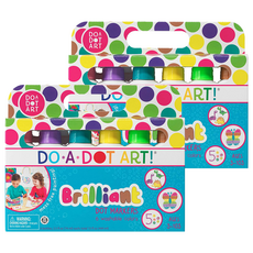 Do-A-Dot Art 點點畫筆 Set 6入 歐美安全認證 安全無毒 獨特筆管設計 傾倒不溢出 防滑易抓握 速乾易使用, 絢麗色, 2盒