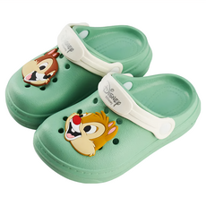 兒童款 洞洞防水布希鞋 立體造型, 奇奇蒂蒂 綠色, 18