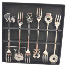 guzzini LOVE幸福甜點叉6件組, 18/10不鏽鋼, GU8419-6P, 1組