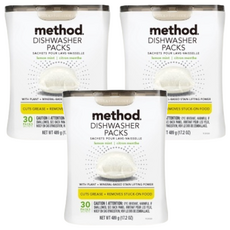 method 美則 潔淨三效聰明洗碗球, 萊姆薄荷, 30顆, 489g, 3組