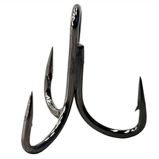 MUSTAD 慕斯達 挪威鉤 鎖顎 3倍強 三本鉤 TG77NP-BN 8 14mm, 8, 14mm, 1組, 黑鎳色