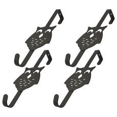 生活屋 門板單勾 金屬鐵線門後掛勾, 貓頭鷹, 4個