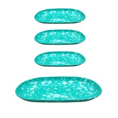 Retro 復古韓式小吃店餐盤, 4pcs, 綠色, 4個