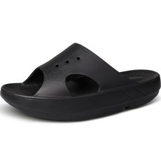 SUPERCOMET 男女通用 無重力 柔軟 恢復緩震拖鞋 ss858, 黑色的, 250